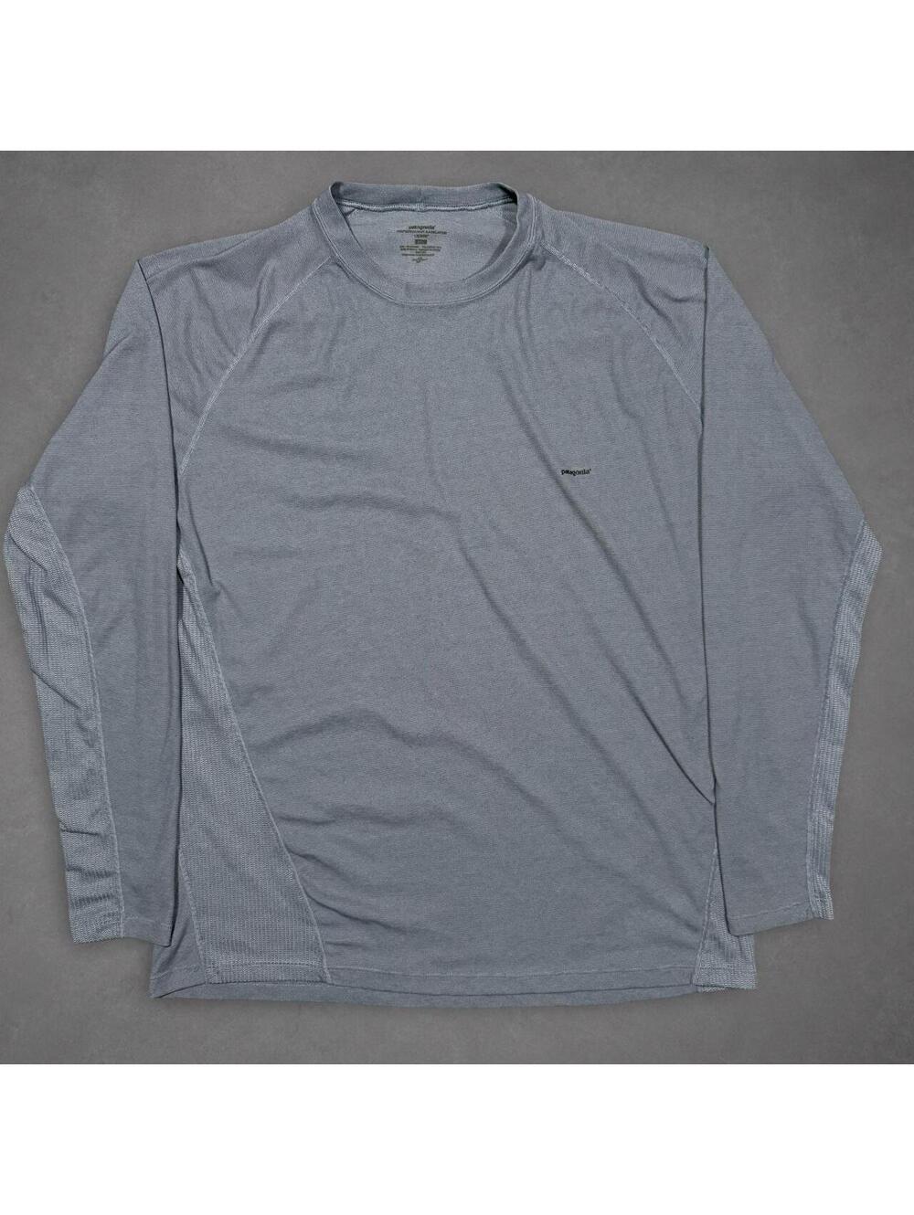 Patagonia Capilene Gray Long Sleeve Performance Base Layer Shirt size XXL